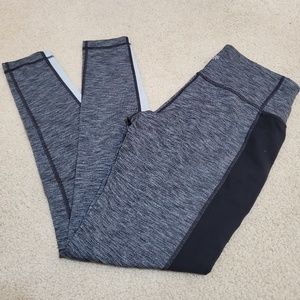 Athleta color block grey/black leggings
